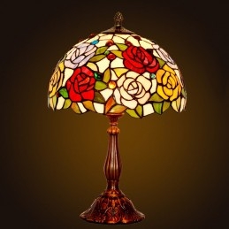 Rose Tiffany Stained Glass...