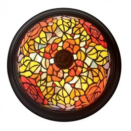 Rose Tiffany Stained Glass...