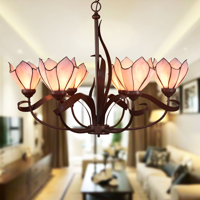 5 Light Chandelier Tiffany...